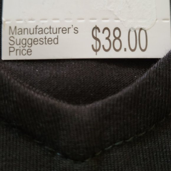 🌟 NWT JOAN VASS New York Black Extended Cap Sleeve Top XS Modal Cotton Spandex - Picture 4 of 4